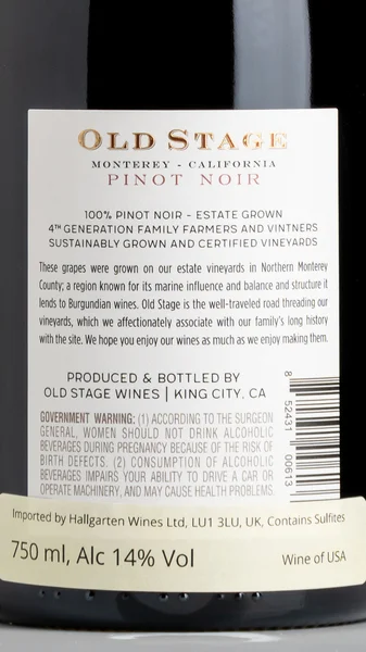 Old Stage Monterey Pinot Noir 2022 view 3