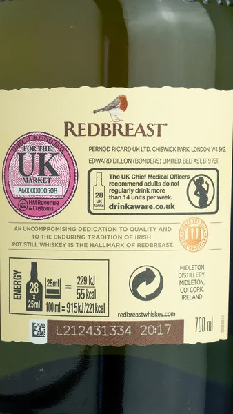 Redbreast 12 Year Old Single Pot Still Irish Whiskey view 3