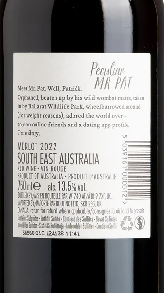Peculiar Mr Pat Merlot 2025 view 3