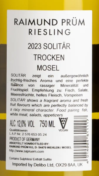 Raimund Prum Solitar Riesling Trocken 2023 view 3