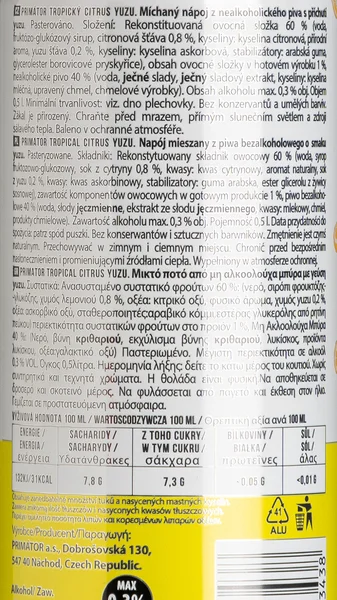 Primator Alcohol Free Yuzu Radler view 3