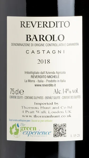 Barolo Castagni, Reverdito 2020 view 3