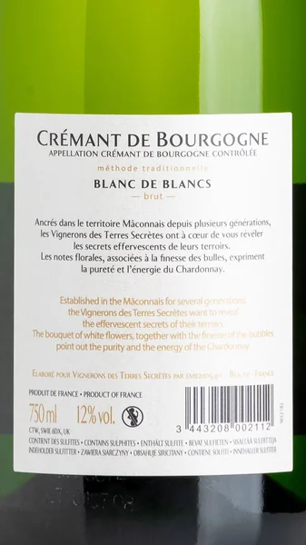 Cremant de Bourgogne Blanc de Blancs Brut, Terres Secretes NV view 3