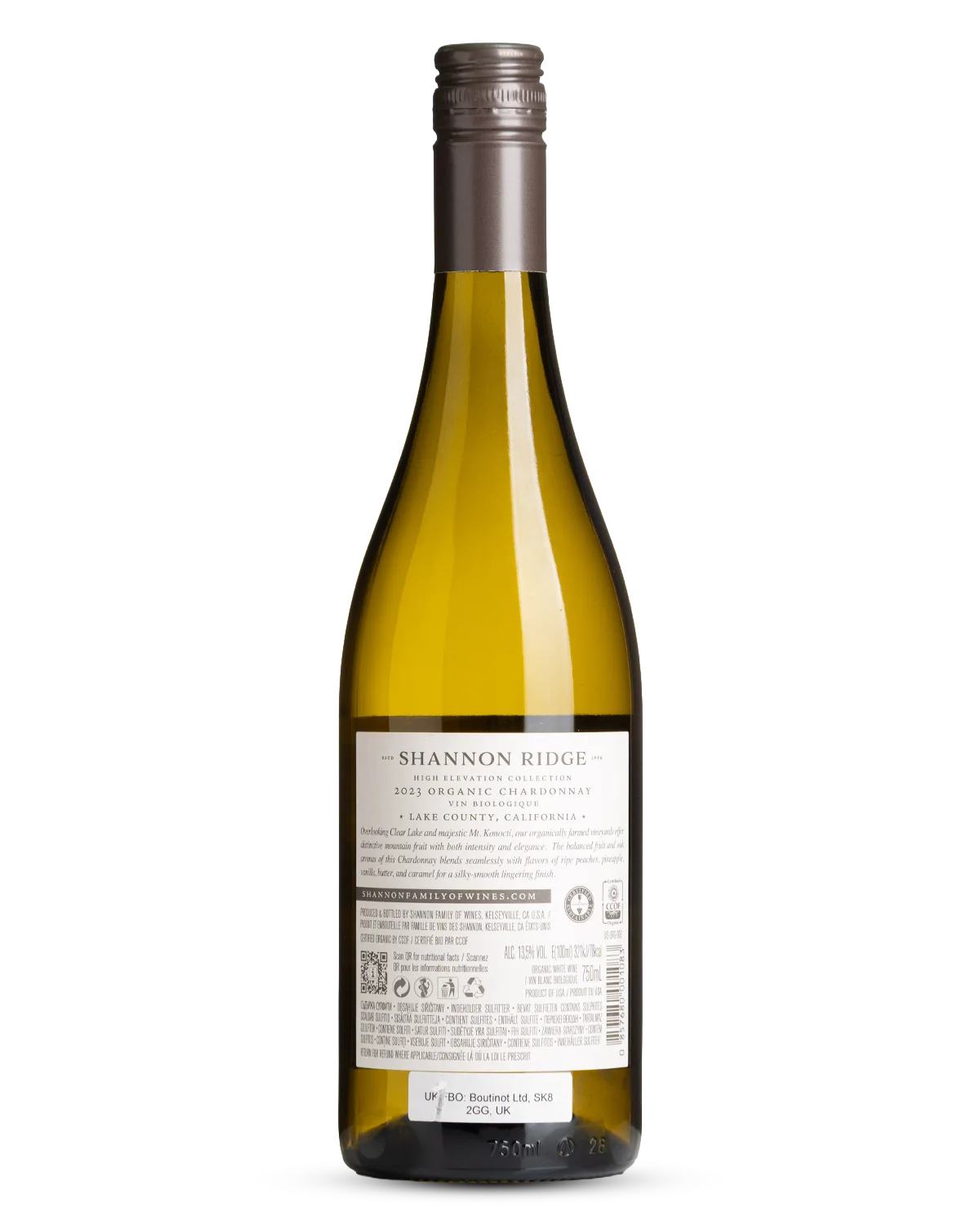Shannon Ridge Chardonnay, Lake County 2023 view 2