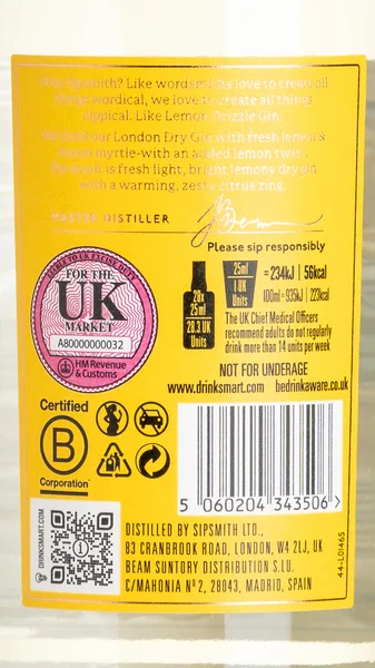 Sipsmith Lemon Drizzle Gin view 3
