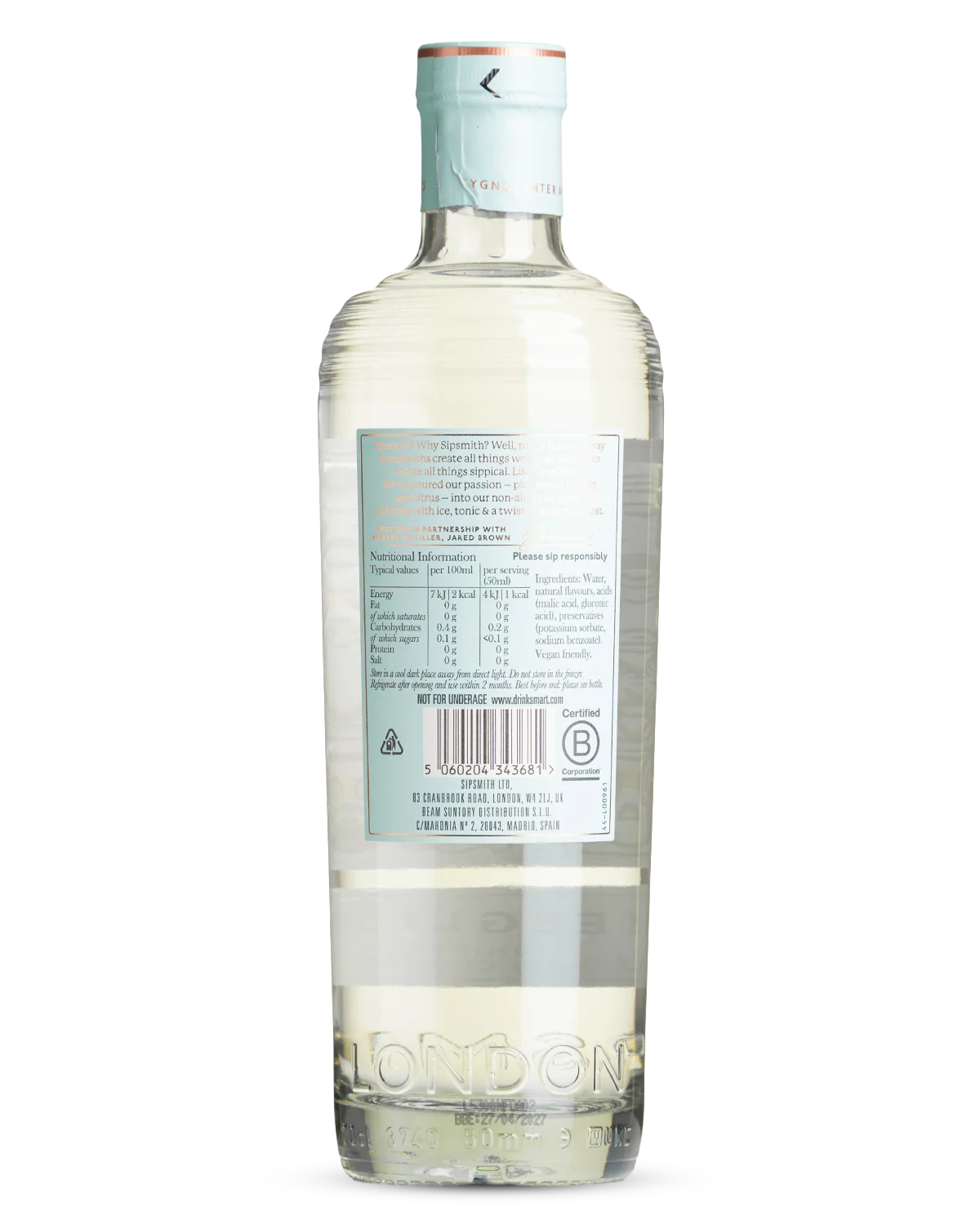 Sipsmith Freeglider Alcohol Free Spirit view 2