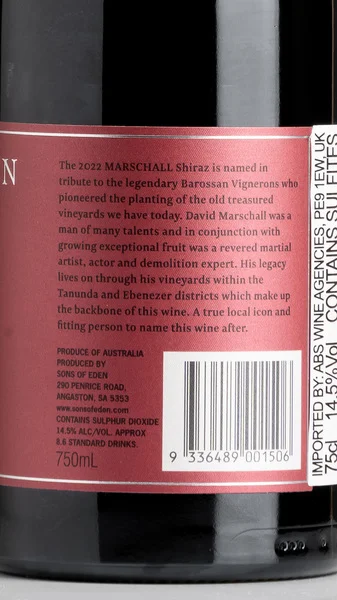 Sons of Eden 'Marschall' Shiraz, Barossa Valley 2022 view 3