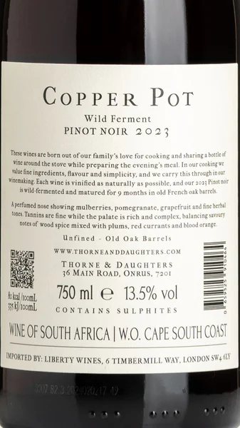 Thorne & Daughters 'Copper Pot' Pinot Noir 2024 view 3