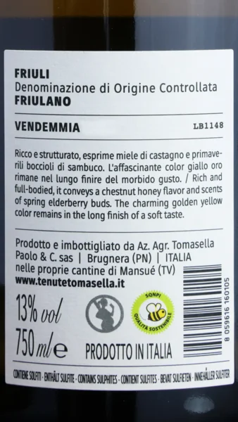 Tenute Tomasella Friulano 2023 view 3