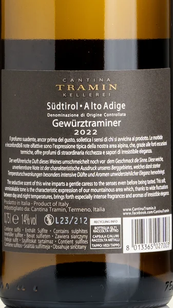 Tramin Gewurztraminer, Alto Adige 2024 view 3