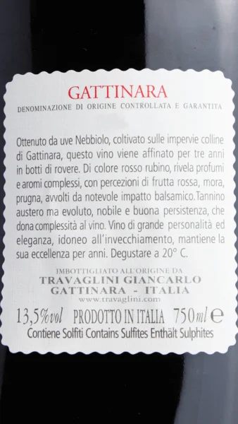 Travaglini Gattinara Selezione 2022 view 3