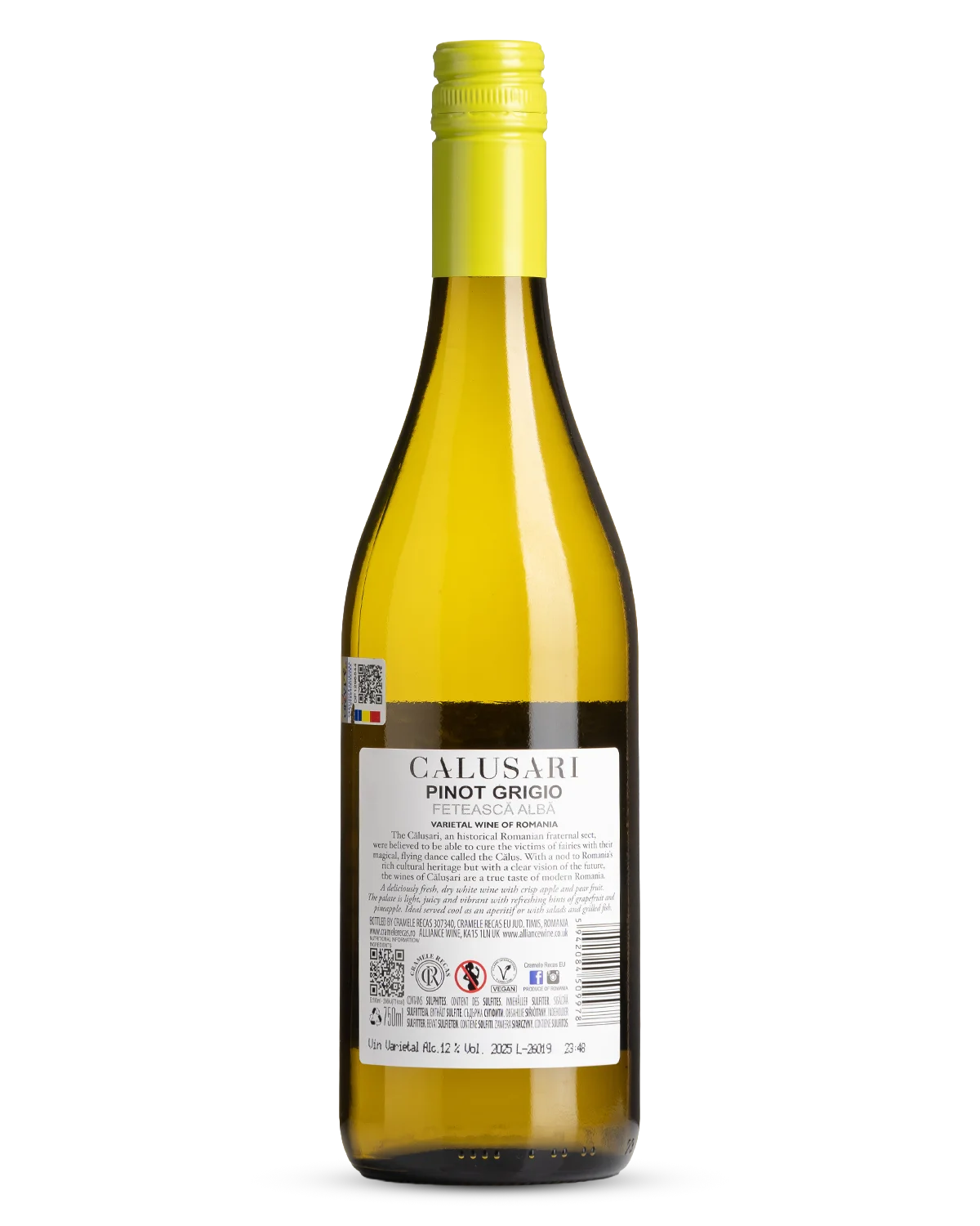 Calusari Pinot Grigio 2025 view 2