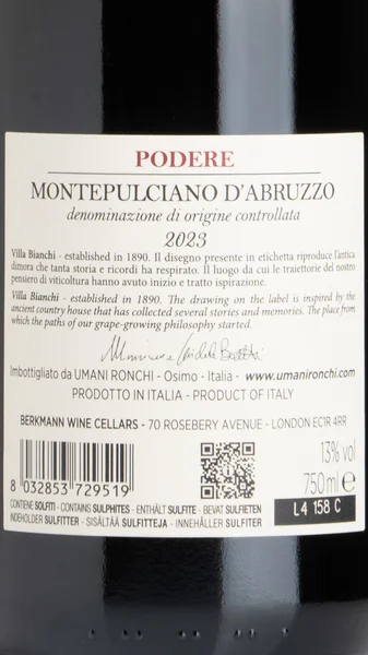 Umani Ronchi 'Podere' Montepulciano d'Abruzzo 2024 view 3