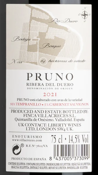 Finca Villacreces 'Pruno' Ribera del Duero 2023 view 3