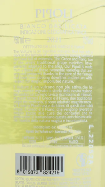 Vigneti del Vulture 'Pipoli' Greco-Fiano 2025 view 3