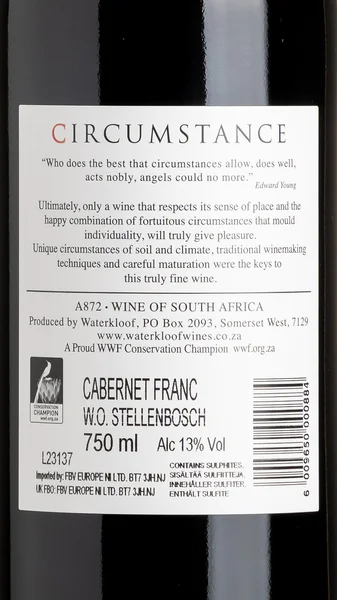 Circumstance Cabernet Franc by Waterkloof 2021 view 3