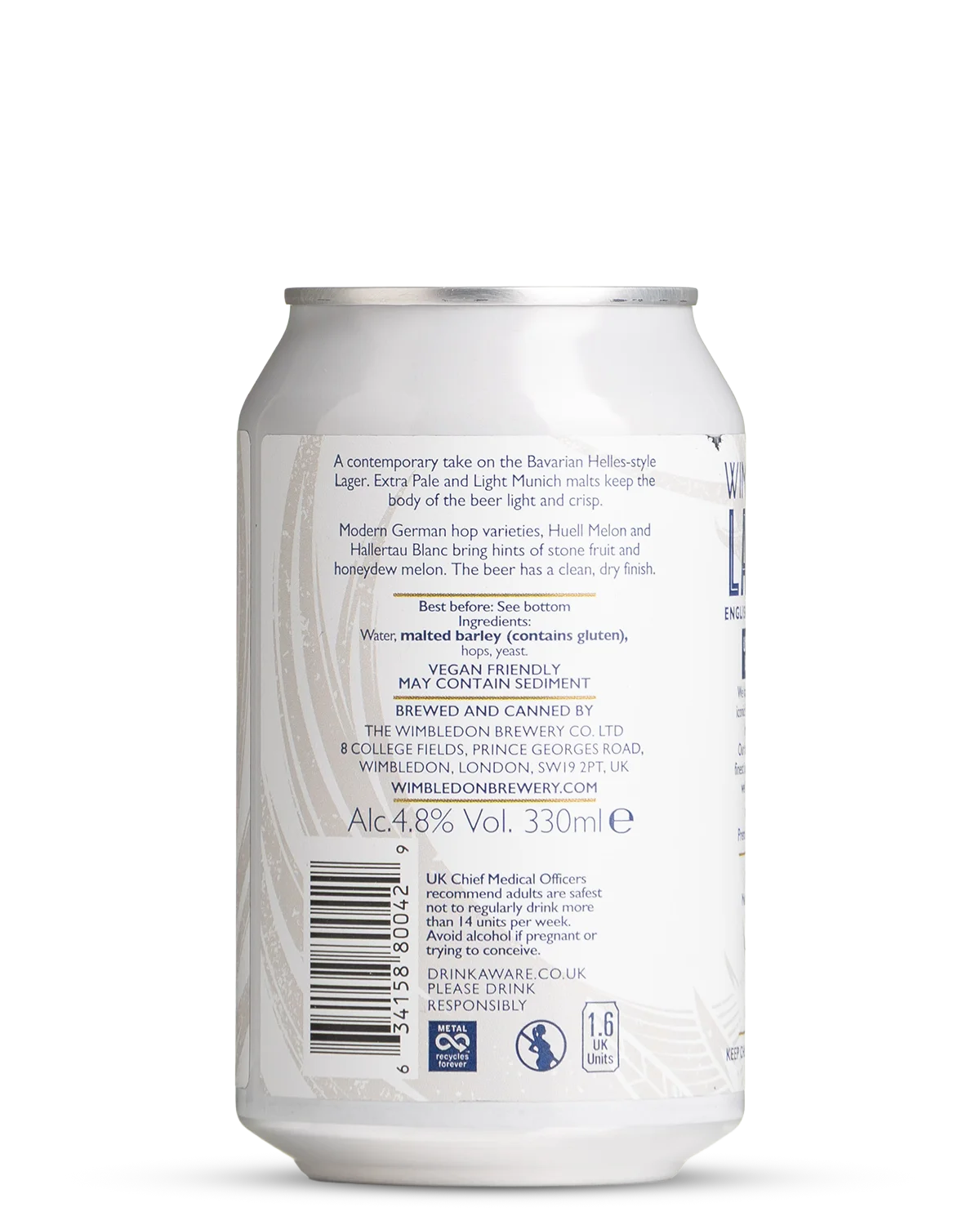 Wimbledon Brewery Lager view 3