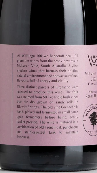 Willunga 100 McLaren Vale Grenache 2022 view 3